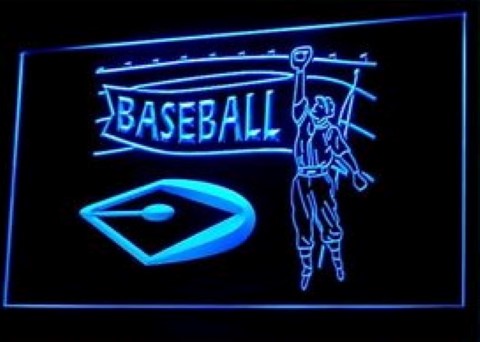 Baseball Home Run LED Neon Sign